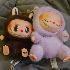 Brown and Purple Kawaii Action Figures Playset